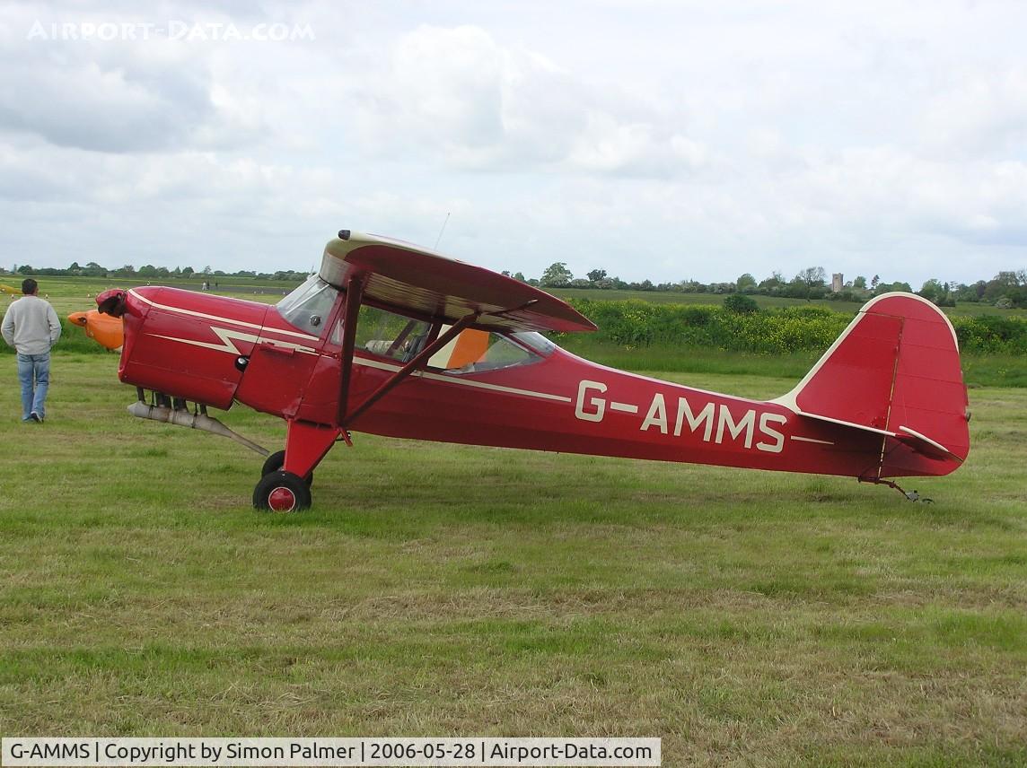 G-AMMS, 1951 Auster J-5K Aiglet Trainer C/N 2745, Auster on a dull day at Keevil in Wiltshire