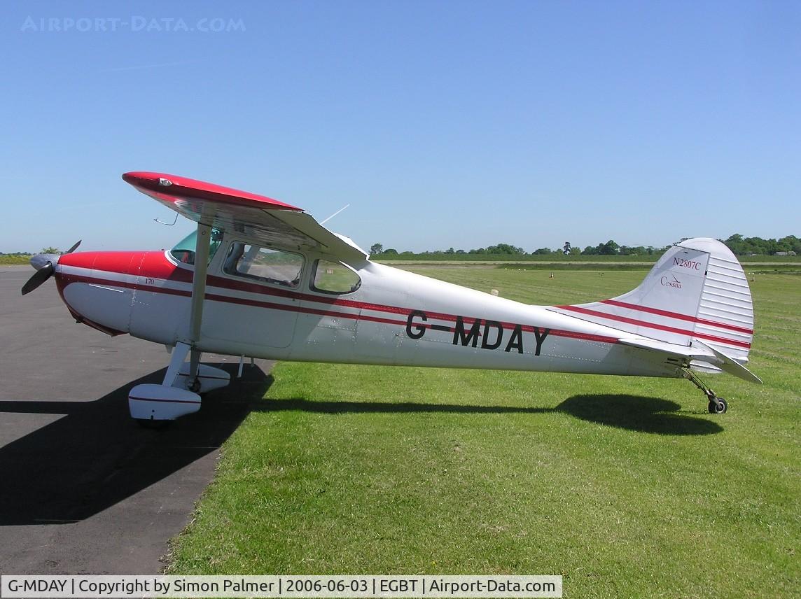 G-MDAY, 1954 Cessna 170B C/N 26350, Cessna 170 still carrying N2807C marks on tail