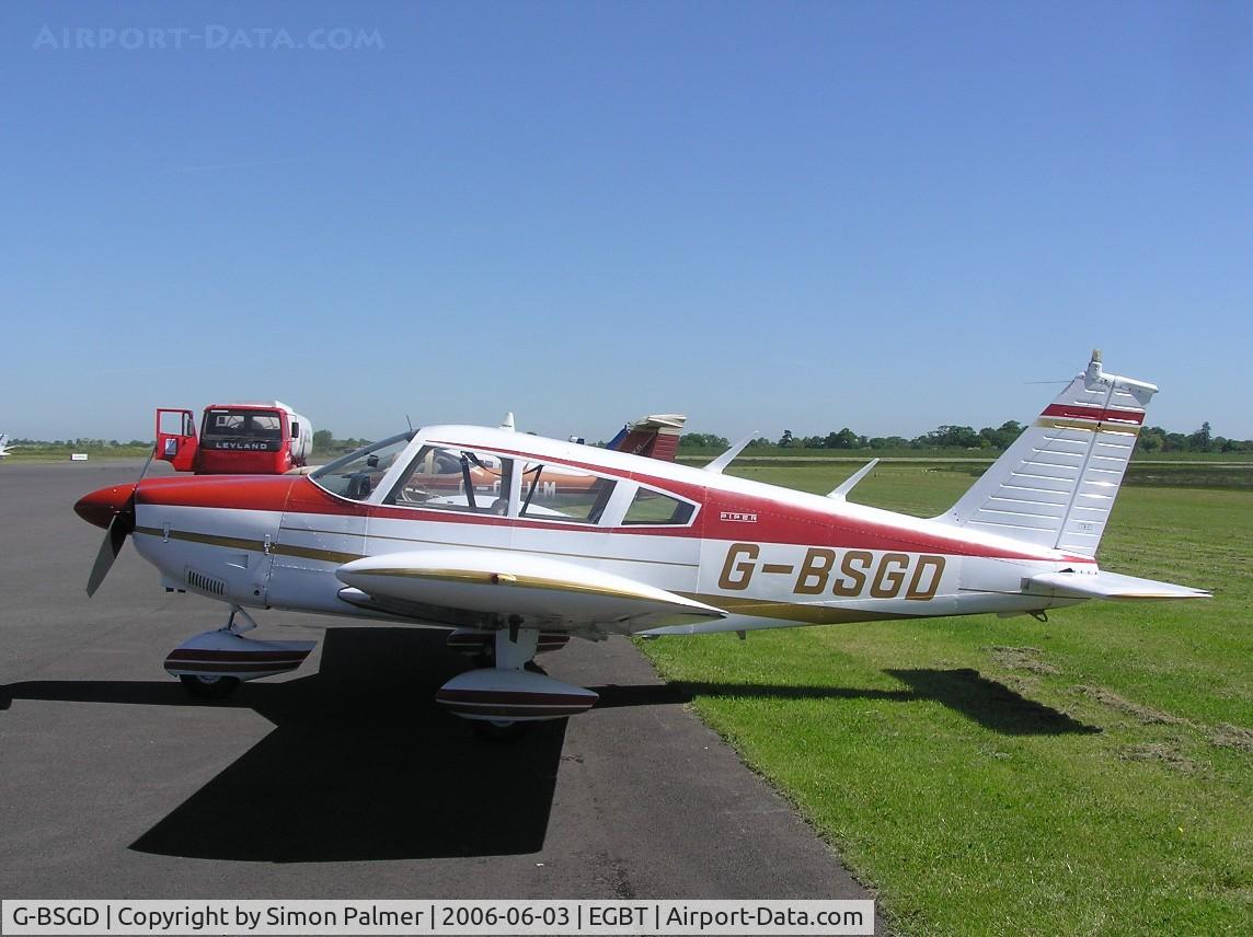 G-BSGD, 1969 Piper PA-28-180 Cherokee E C/N 28-5691, PA-28 parked in the sun at Turweston
