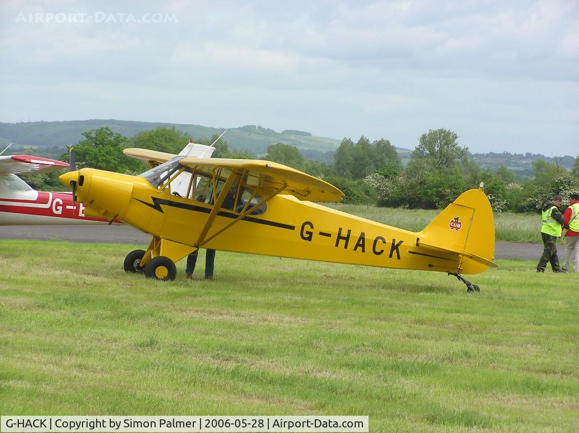 G-HACK, 1959 Piper PA-18-150 Super Cub C/N 18-7168, Super Cub taxiing in at Keevil
