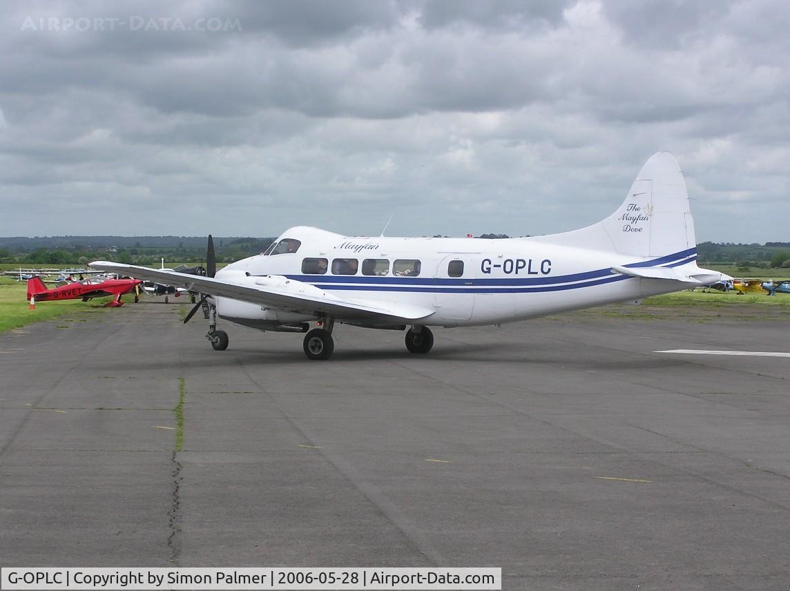 G-OPLC, 1948 De Havilland DH-104 Dove 8 C/N 04212, DH104 Dove doing pleasure-flights at Keevil