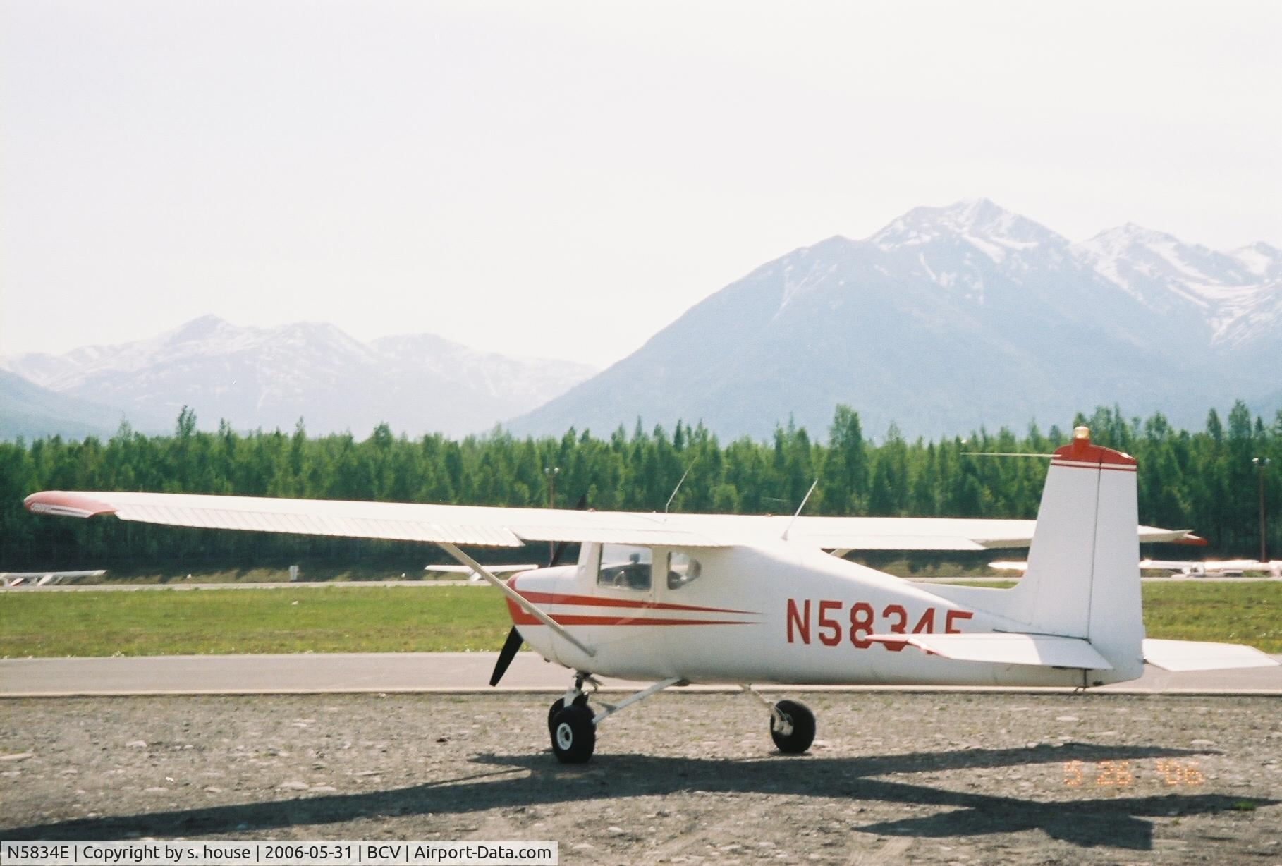 N5834E, 1959 Cessna 150 C/N 17334, taxiway looking east