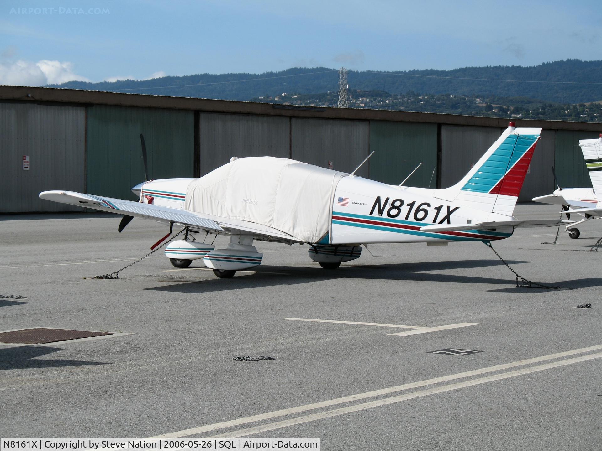 N8161X, 1980 Piper PA-28-236 Dakota C/N 28-8011076, 1980 Piper PA-28-236 with canopy cover @ San Carlos Municipal, CA