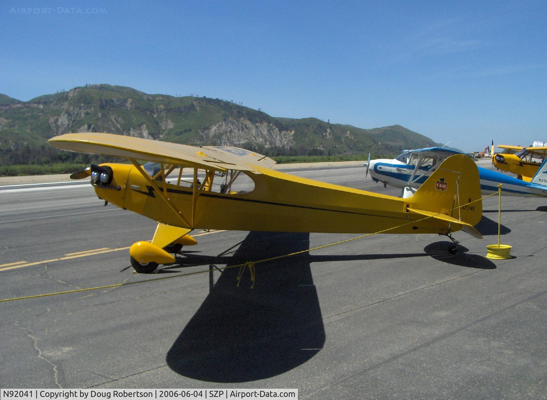 N92041, 1946 Piper J3C-65 Cub C/N 16474, 1946 Piper J3C CUB, Continental A&C65 65 Hp