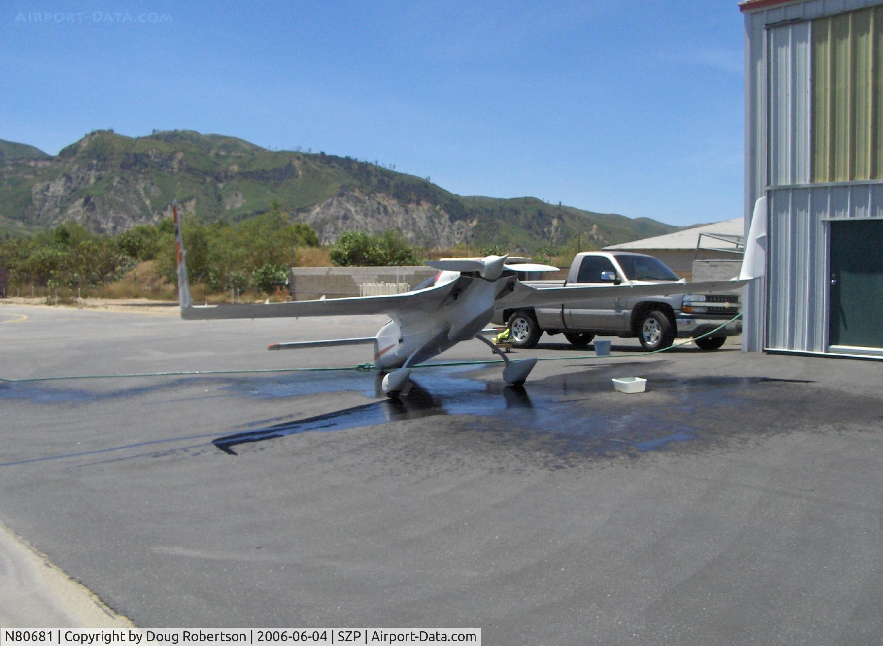 N80681, 1980 Rutan VariEze C/N 1424, 1980 Moore VARI EZE, Continental C-85, wash