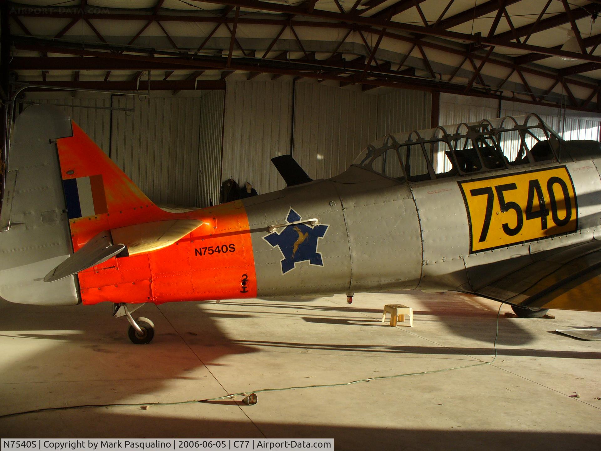 N7540S, 1943 North American AT-6D C/N 8815344, North American AT-6D