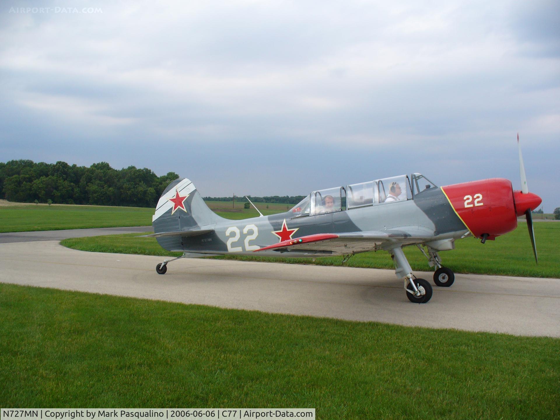 N727MN, 2002 Yakovlev Yak-52TW C/N 0212402, YAK-52TW