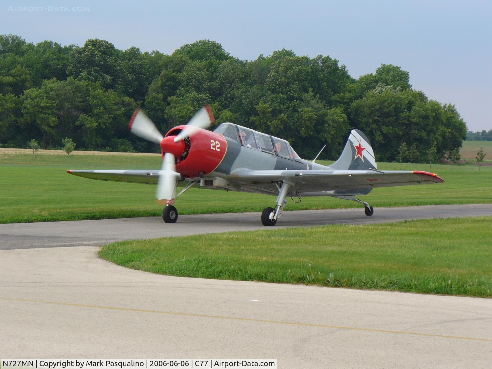 N727MN, 2002 Yakovlev Yak-52TW C/N 0212402, YAK-52TW