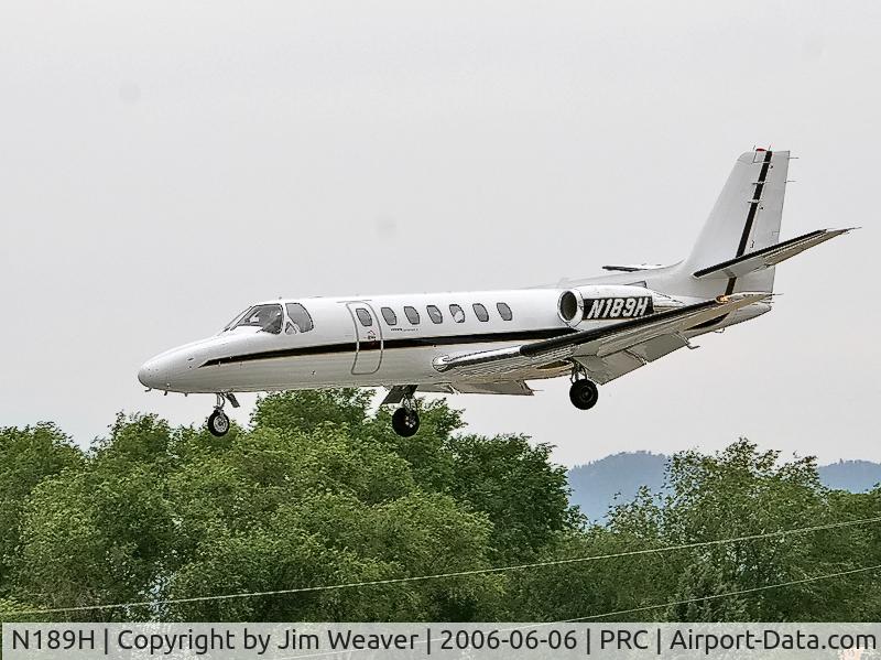 N189H, 1989 Cessna 560 Citation V C/N 560-0004, Photographed at Love Field, Prescott, AZ