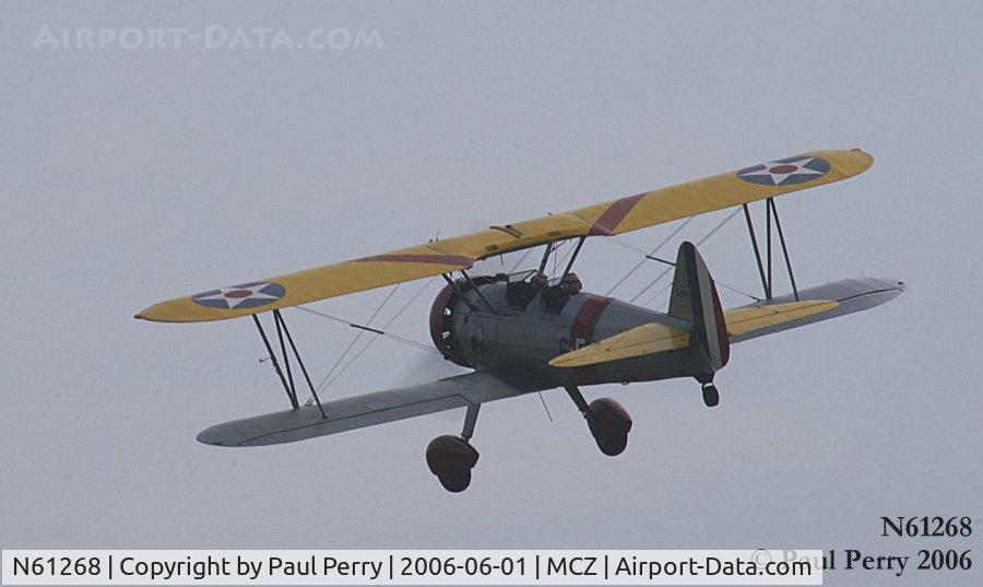 N61268, 1942 Boeing A75N1(PT17) C/N 75-3259, Banking left to proceed on course