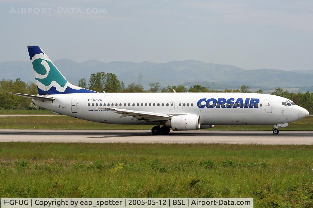 F-GFUG, 1990 Boeing 737-4B3 C/N 24750, Departing on runway 16
