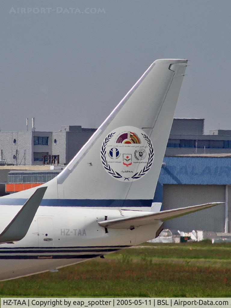 HZ-TAA, Boeing 737-7P3 BBJ C/N 29188/217, Close-up of tail