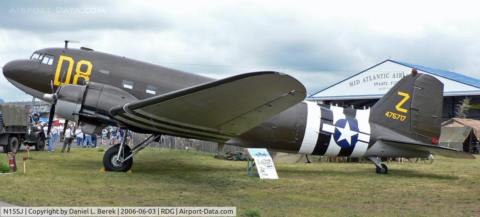 N15SJ, 1944 Douglas DC3C (C-47B-30-DK) C/N 33049, This 1944-vintage C-47 appears in the markings of the Normandy invasion.