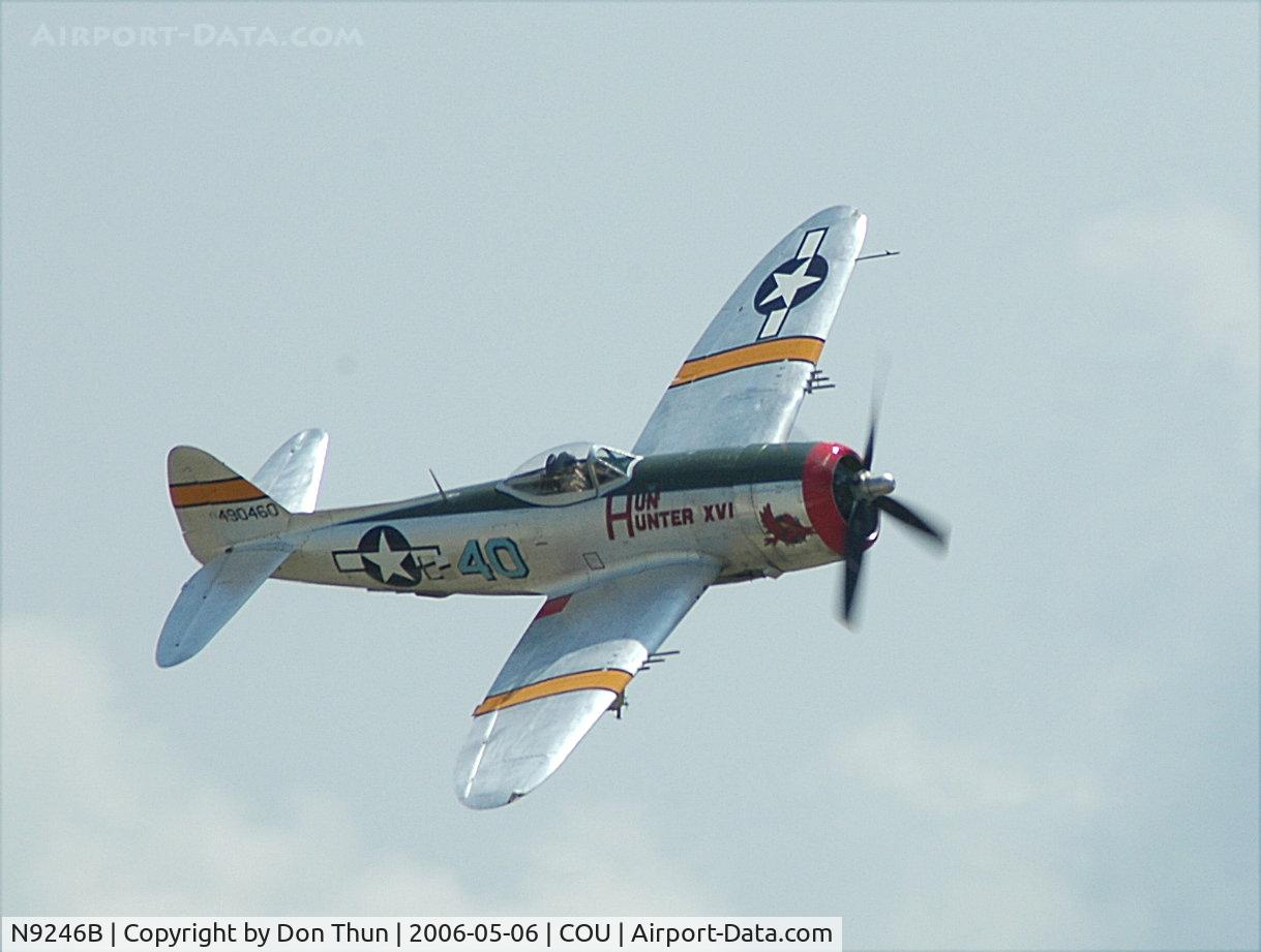 N9246B, 1944 Republic P-47D Thunderbolt C/N 339-55605, P-47 Thunderbolt at Columbia, MO
