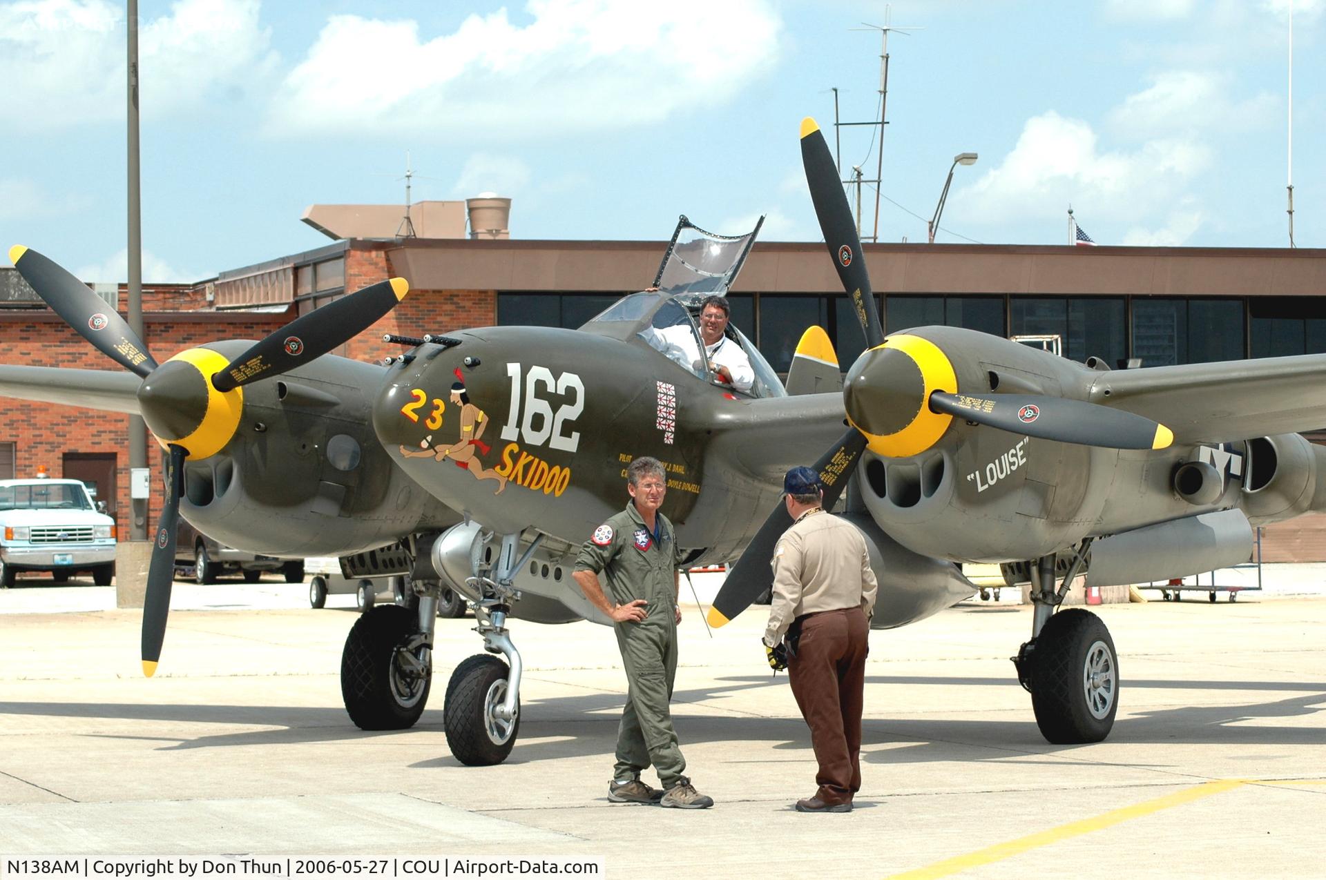 N138AM, 1943 Lockheed P-38J Lightning C/N 44-23314, P-38, 23 Skidoo from Chino, Cal Planes of Fame Museum