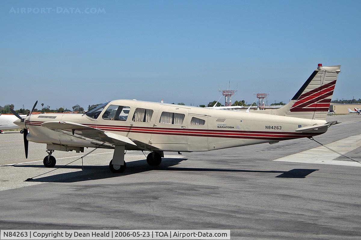 N84263, 1981 Piper PA-32R-301T Turbo Saratoga C/N 32R-8129094, 1981 Piper PA-32R-301T Super Saratoga N84263 on the ramp at Torrance Municipal Airport (KTOA).