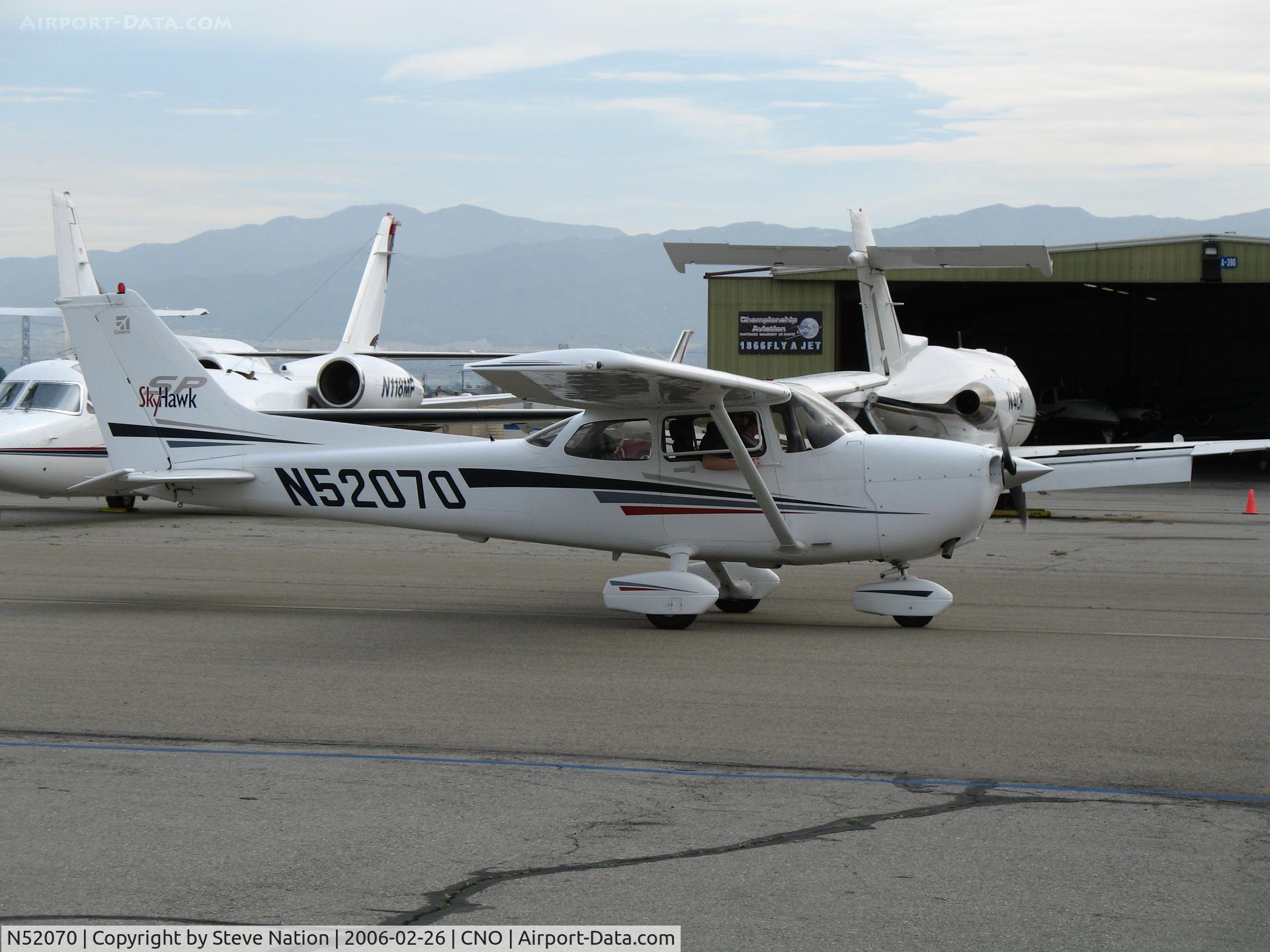 N52070, 2002 Cessna 172S C/N 172S9077, Flite-to-Freedom 2002 Cessna 172S taxying @ Chino Municipal Airport, CA