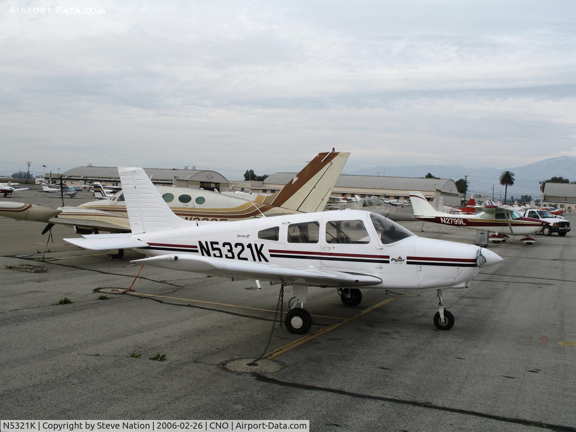 N5321K, Ryan NAVION B C/N NAV-4-2221B, Piper PA-28-161 @ Chino Municipal Airport, CA