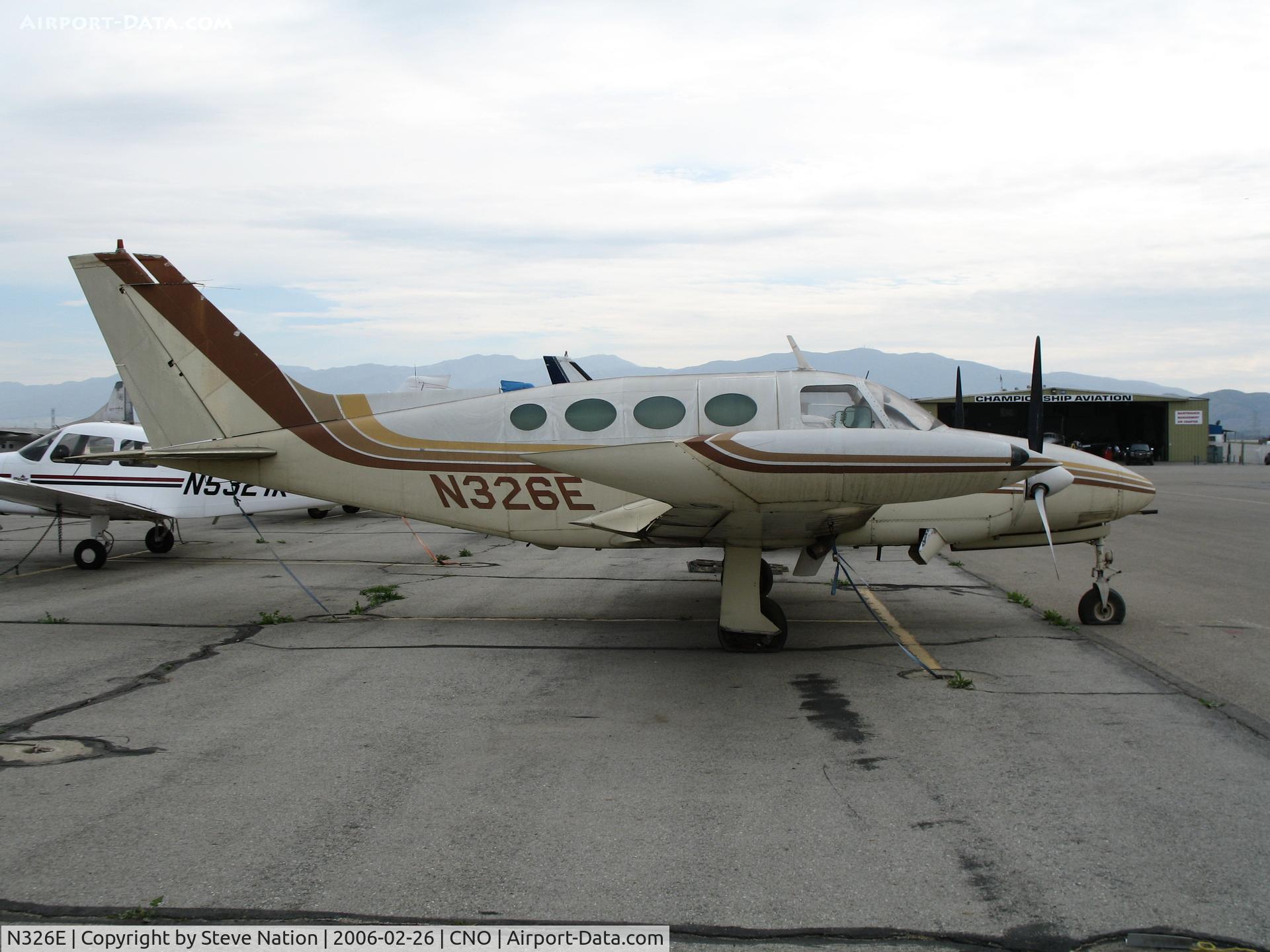 N326E, 1965 Cessna 411 C/N 411-0091, 1966 Cessna 411 @ Chino Municipal Airport, CA