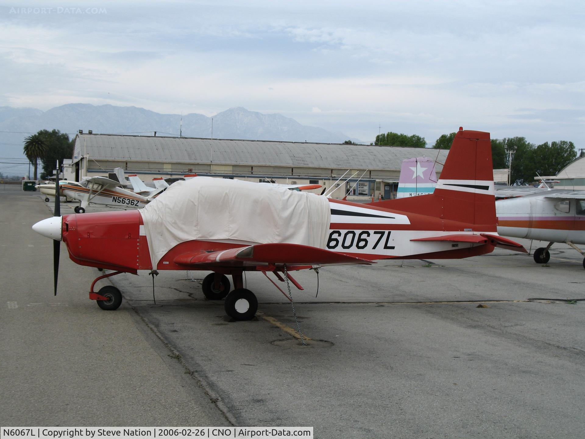 N6067L, 1972 American AA-5 C/N AA5-0167, 1972 American AA-5 with canopy covered @ Chino Municipal Airport, CA