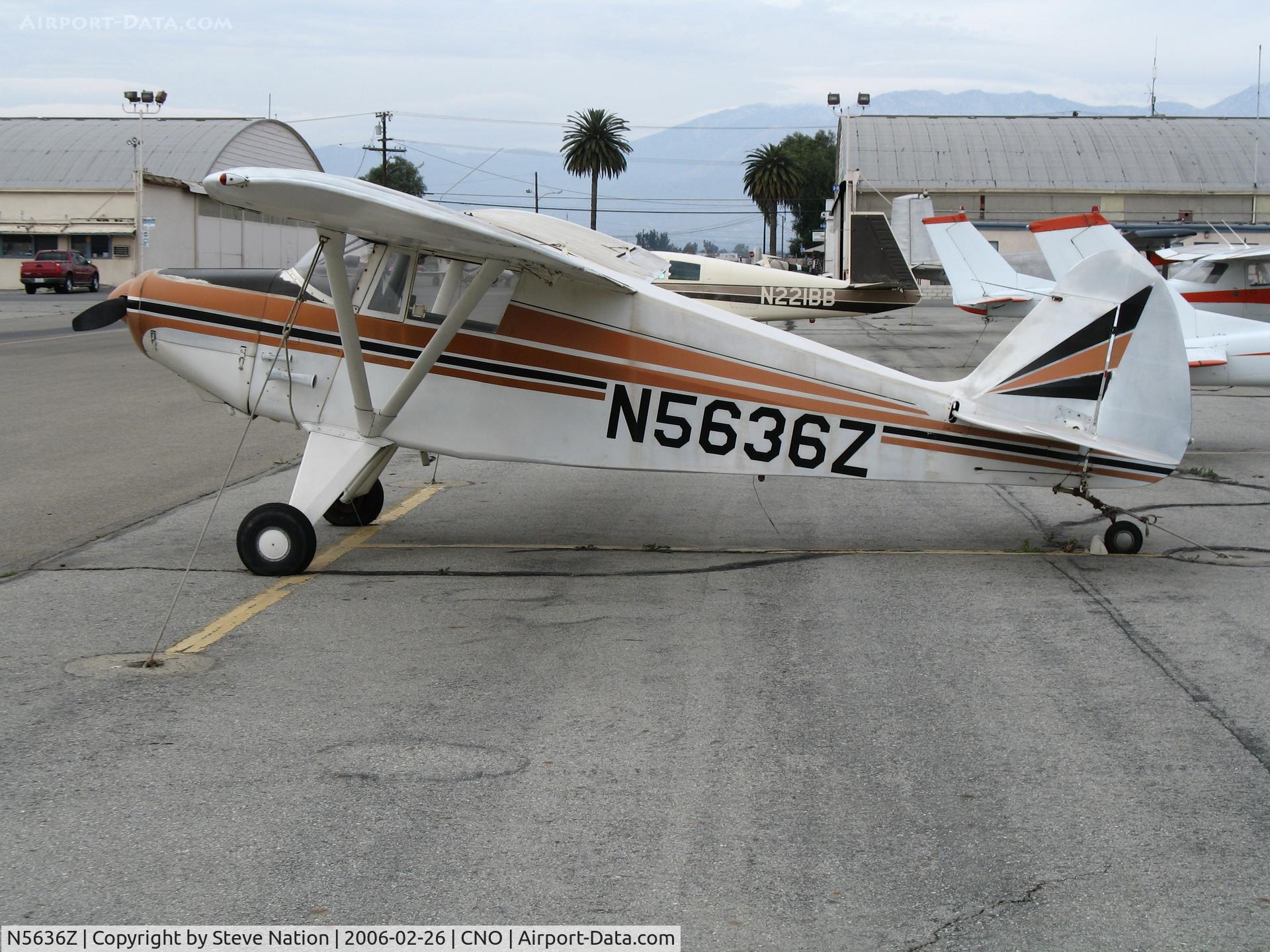 N5636Z, 1962 Piper PA-22-108 Colt C/N 22-9448, 1962 Piper PA-22-108 @ Chino Municipal Airport, CA