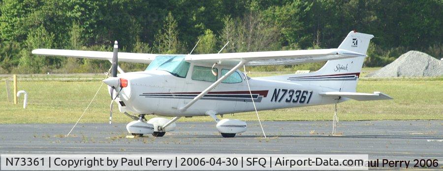 N73361, 1976 Cessna 172M C/N 17267400, Couldn't resist...new camera, new background, but almost exact same placement 2 months on