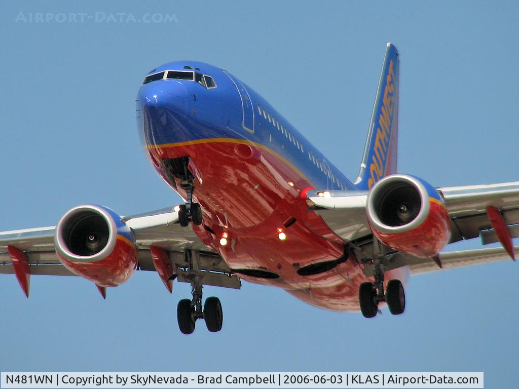 N481WN, 2004 Boeing 737-7H4 C/N 29853, Southwest Airlines / 2004 Boeing 737-7H4