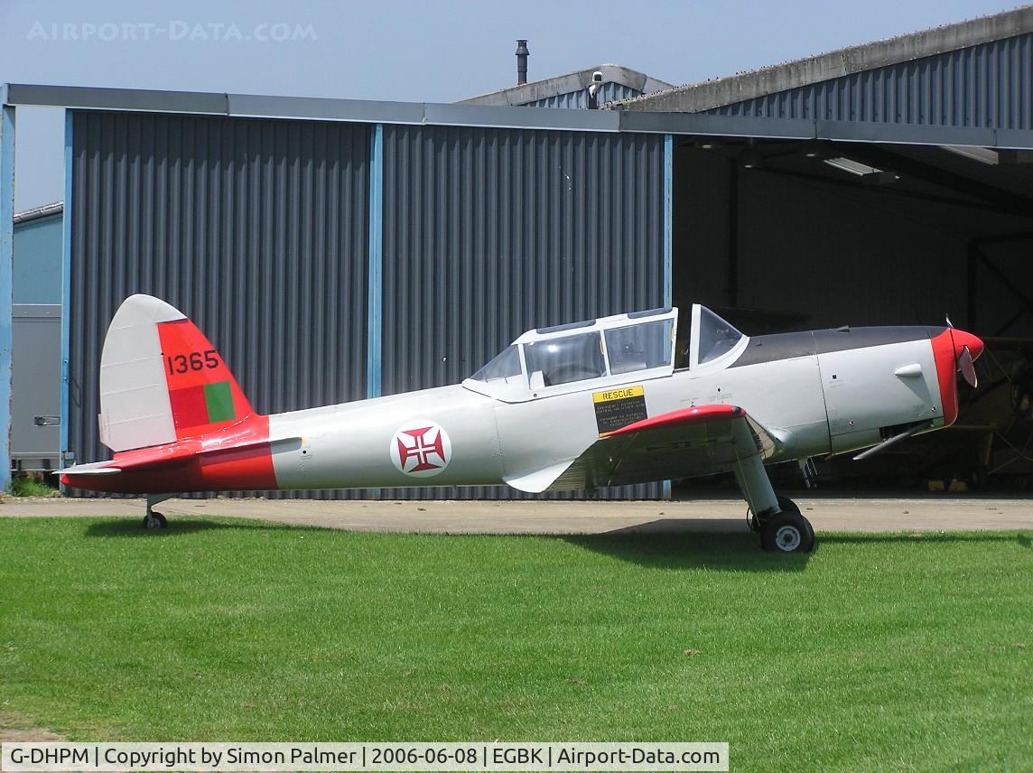 G-DHPM, 1959 OGMA DHC-1 Chipmunk T.20 C/N OGMA-55, OGMA-built Chipmunk in Portuguese AF marks at Sywell
