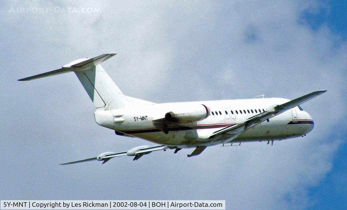 5Y-MNT, 1985 Fokker F.28-4000 Fellowship C/N 11229, Fokker F.28-4000