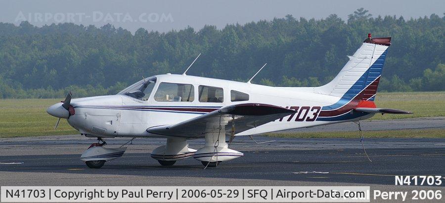 N41703, 1974 Piper PA-28-180 C/N 28-7405134, Back at Suffolk, and looking better uncovered