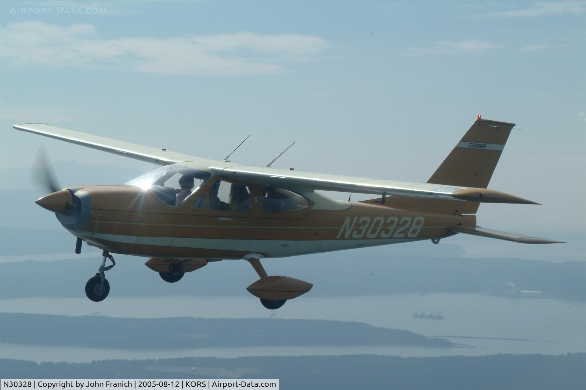 N30328, 1968 Cessna 177A Cardinal C/N 17701196, Over Puget Sound