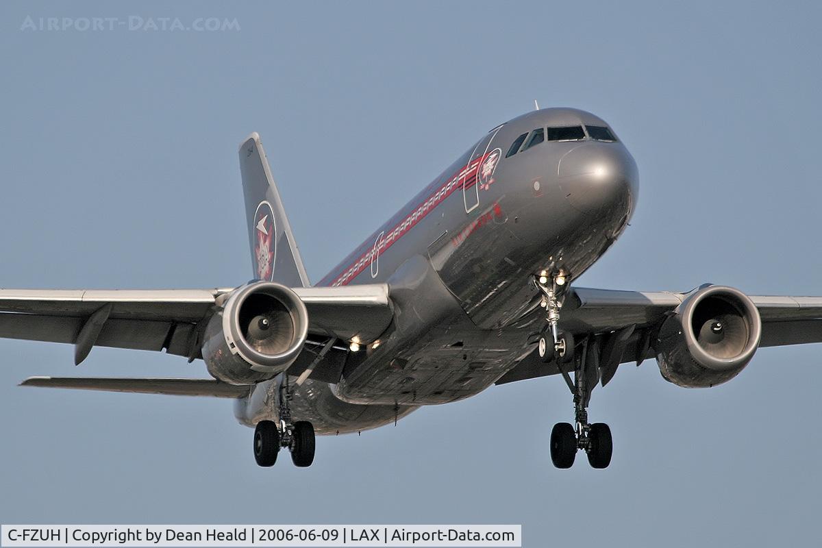 C-FZUH, 1997 Airbus A319-114 C/N 711, Air Canada C-FZUH (FLT ACA556) from Vancouver Int'l (CYVR) on final approach to RWY 24R. This is the 60th Anniversary celebratory plane - 1937-1997 - in Trans-Canada Air Lines colors.