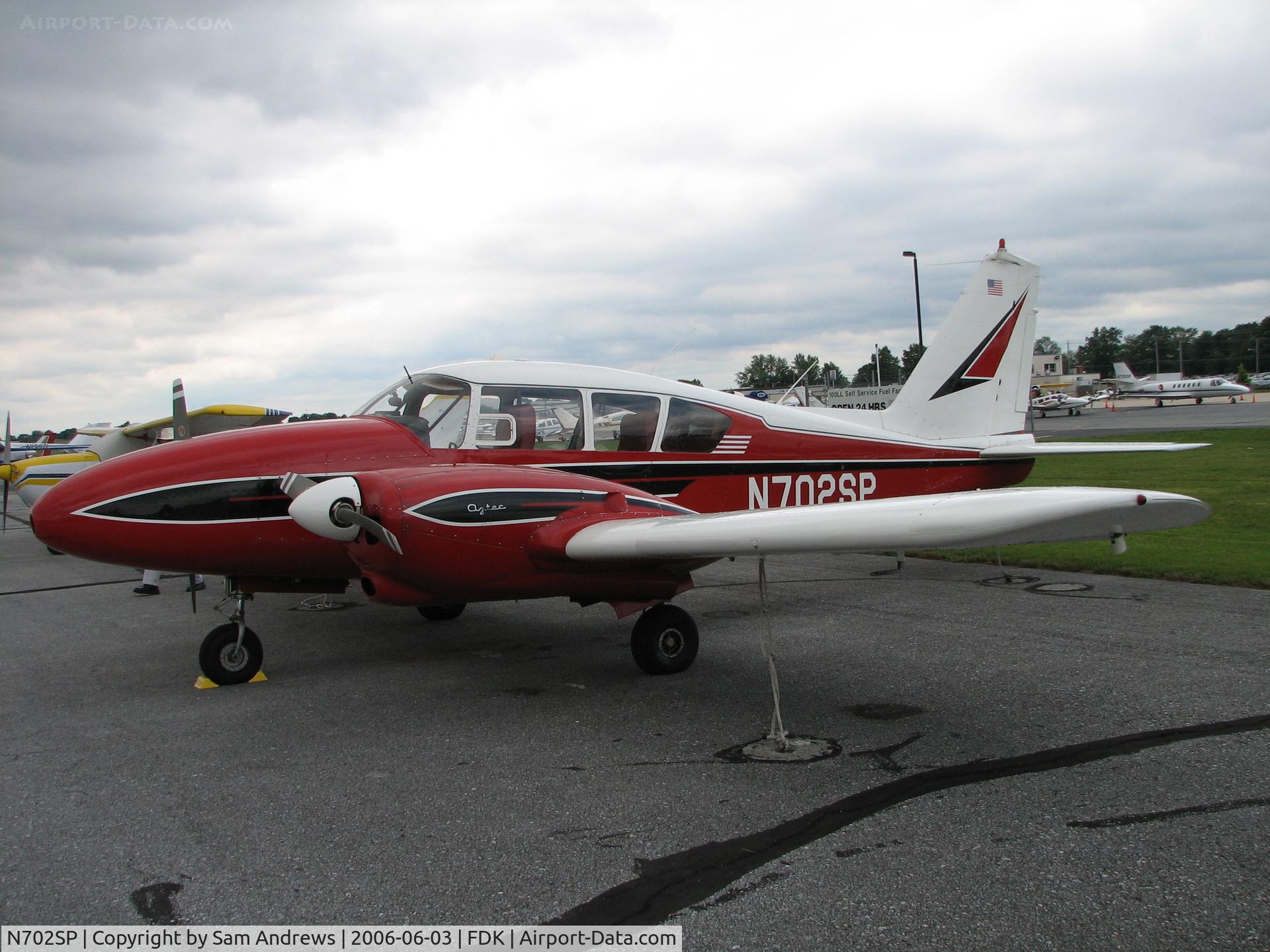 N702SP, 1963 Piper PA-23-250 C/N 27-2336, Sporty's Pilot Shop!   Their Aztec.  At the 2006 AOPA Fly-In.