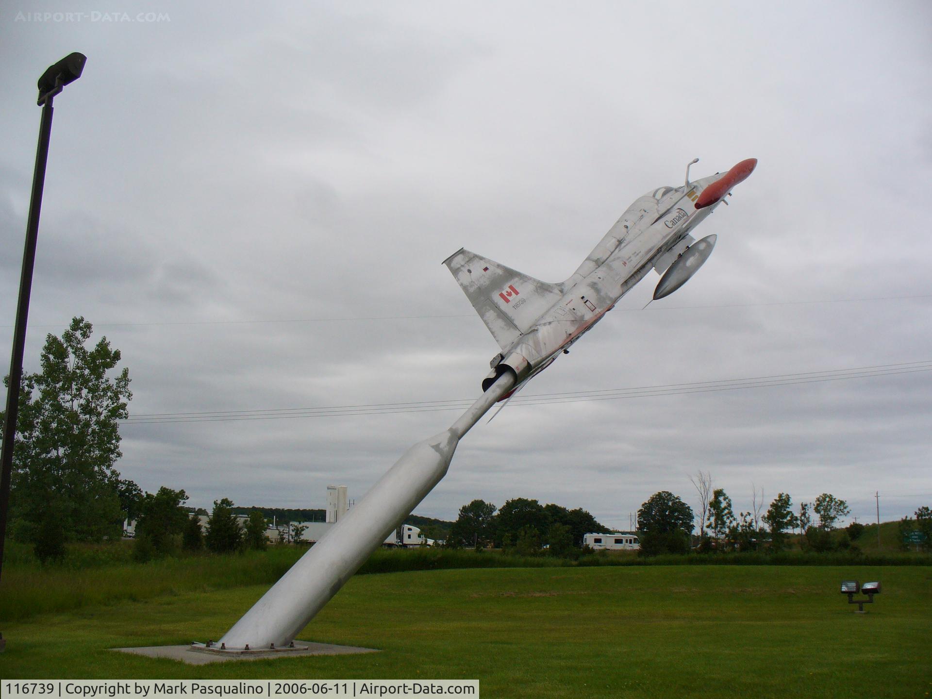 116739, Canadair CF-5A C/N 1039, CF-5 located at Holiday Inn in Trenton, Ontario