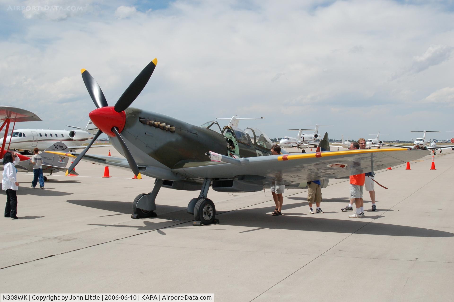 N308WK, 1945 Supermarine 361 Spitfire Tr9 C/N CBAF.4494, Modified for Training -  Spitfire - Centennial Ramp