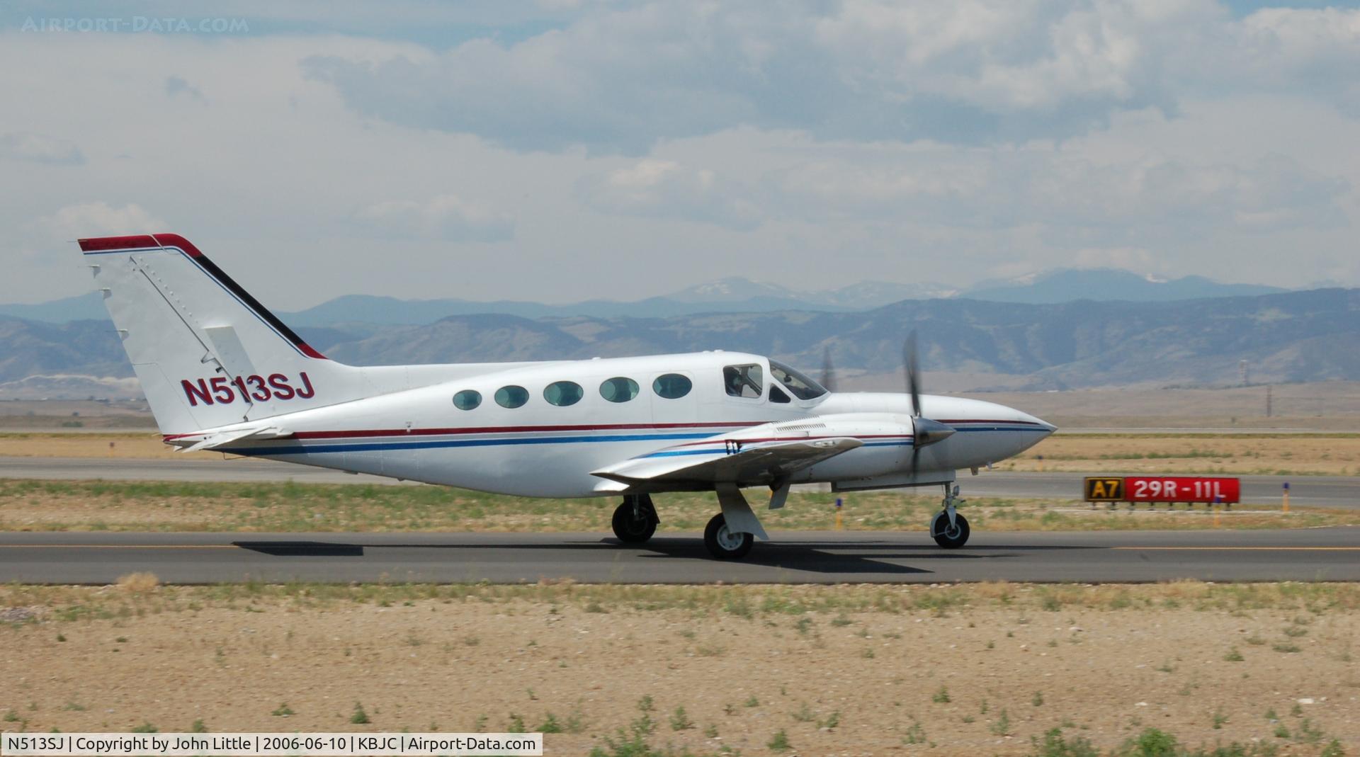 N513SJ, 1975 Cessna 421C Golden Eagle C/N 421C0043, Taxi to Take-Off - JeffCo Open House