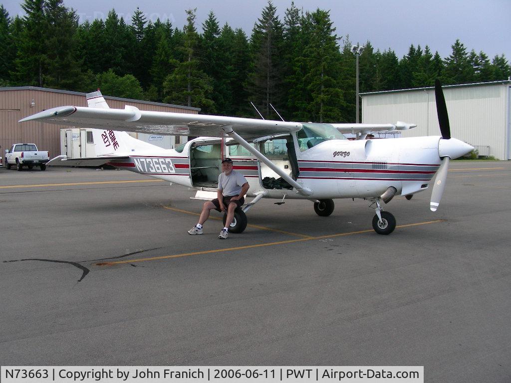 N73663, 1980 Cessna 207A C/N 20700612, Elevator - Bremerton Sky Diving Operation!