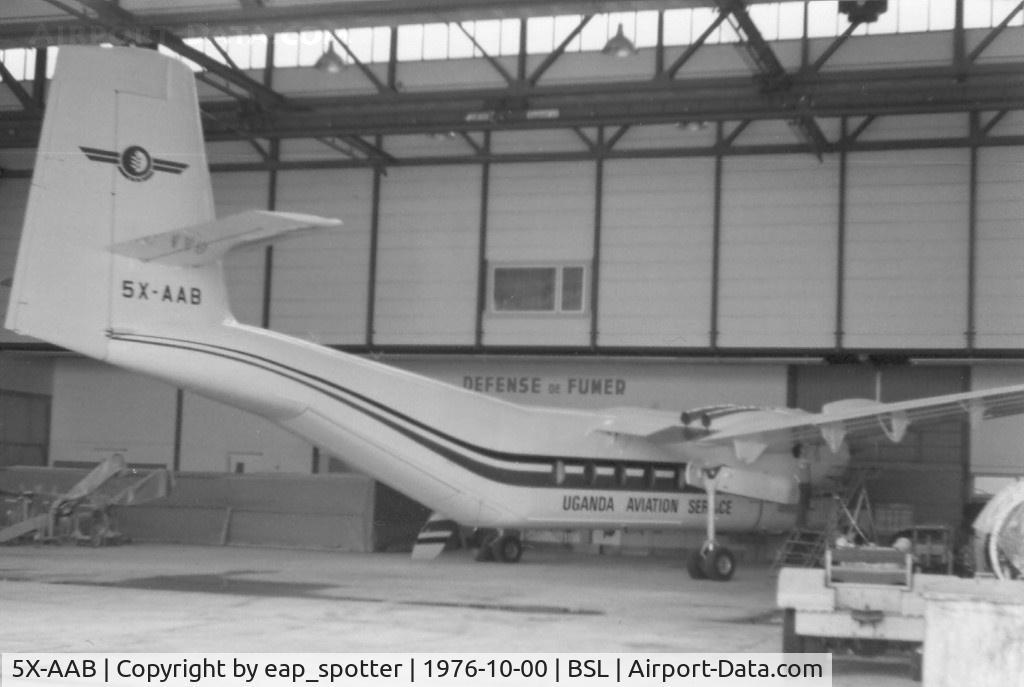 5X-AAB, 1965 De Havilland Canada DHC-4A Caribou C/N 222, fresh from paintshop Balair