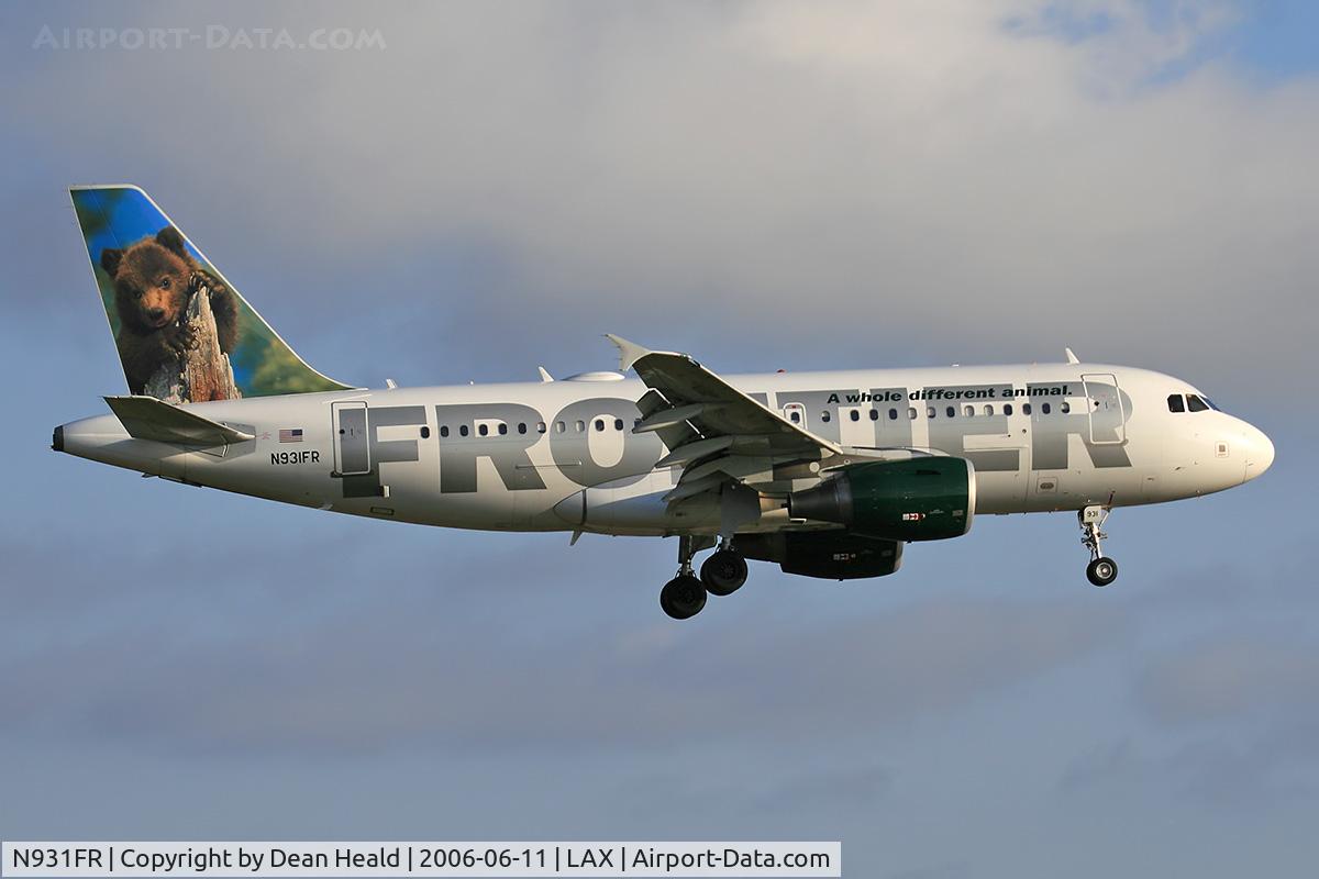N931FR, 2004 Airbus A319-111 C/N 2253, Frontier Airlines N931FR - Black Bear Cub 