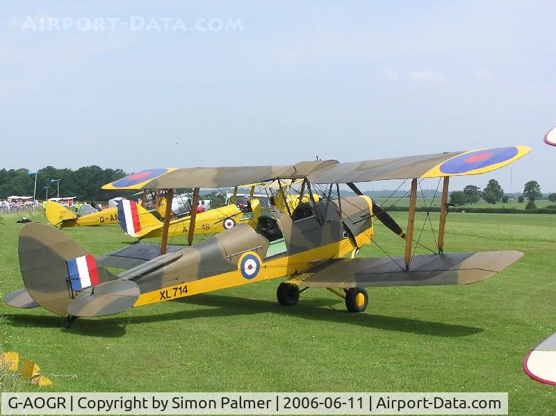 G-AOGR, 1942 De Havilland DH-82A Tiger Moth II C/N 84566, Tiger Moth at Old Warden in military marks as XL714