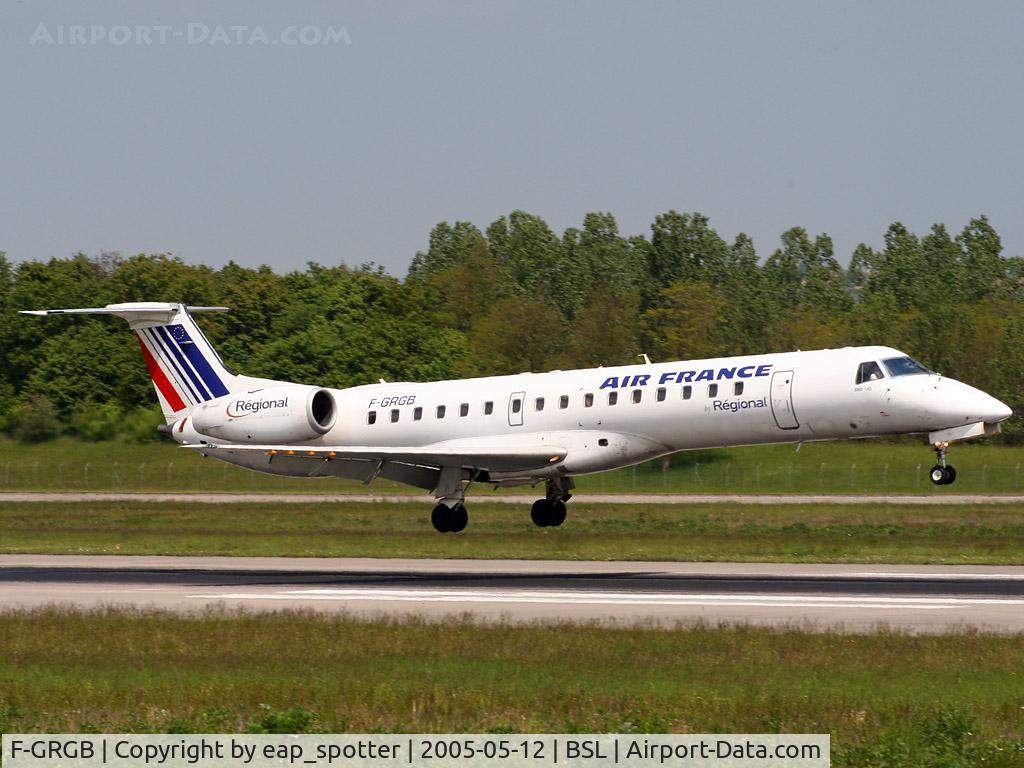 F-GRGB, 1997 Embraer EMB-145EU (ERJ-145EU) C/N 145010, Landing on runway 16 inbound from Toulouse