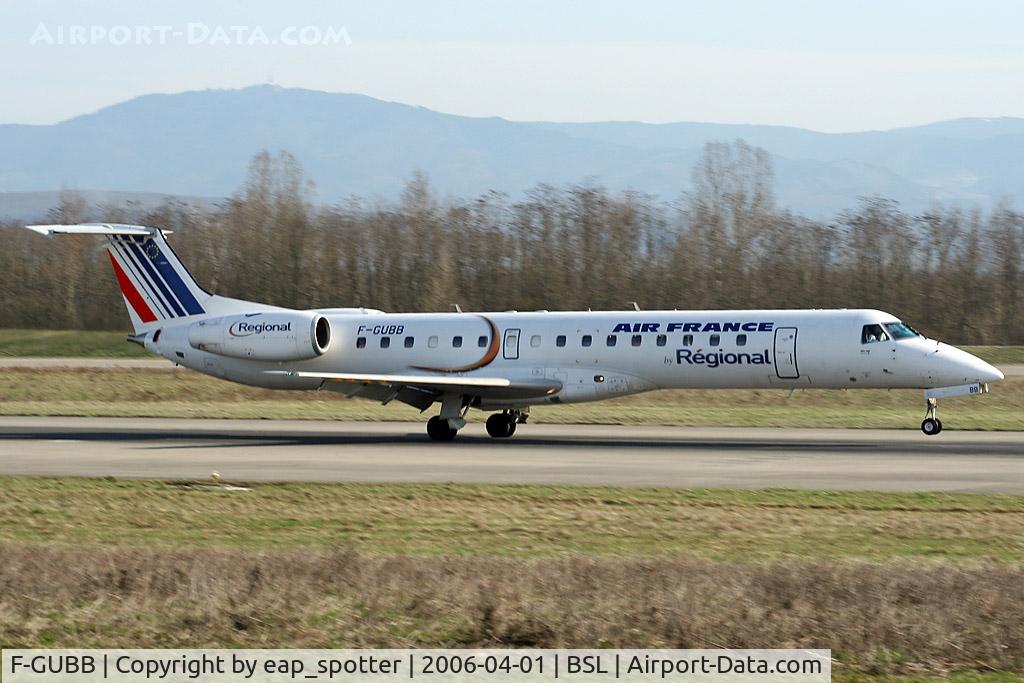 F-GUBB, 2001 Embraer EMB-145MP (ERJ-145MP) C/N 145419, Landing on runway 16 coming from LYS
