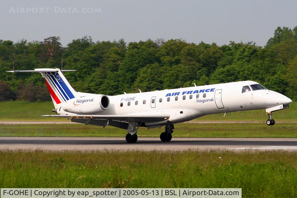 F-GOHE, 2000 Embraer ERJ-135ER (EMB-135ER) C/N 145335, landing on runway 16