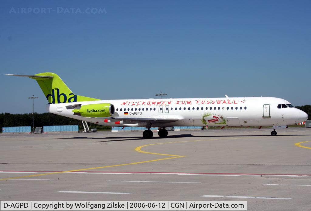 D-AGPD, 1989 Fokker 100 (F-28-0100) C/N 11281, visitor