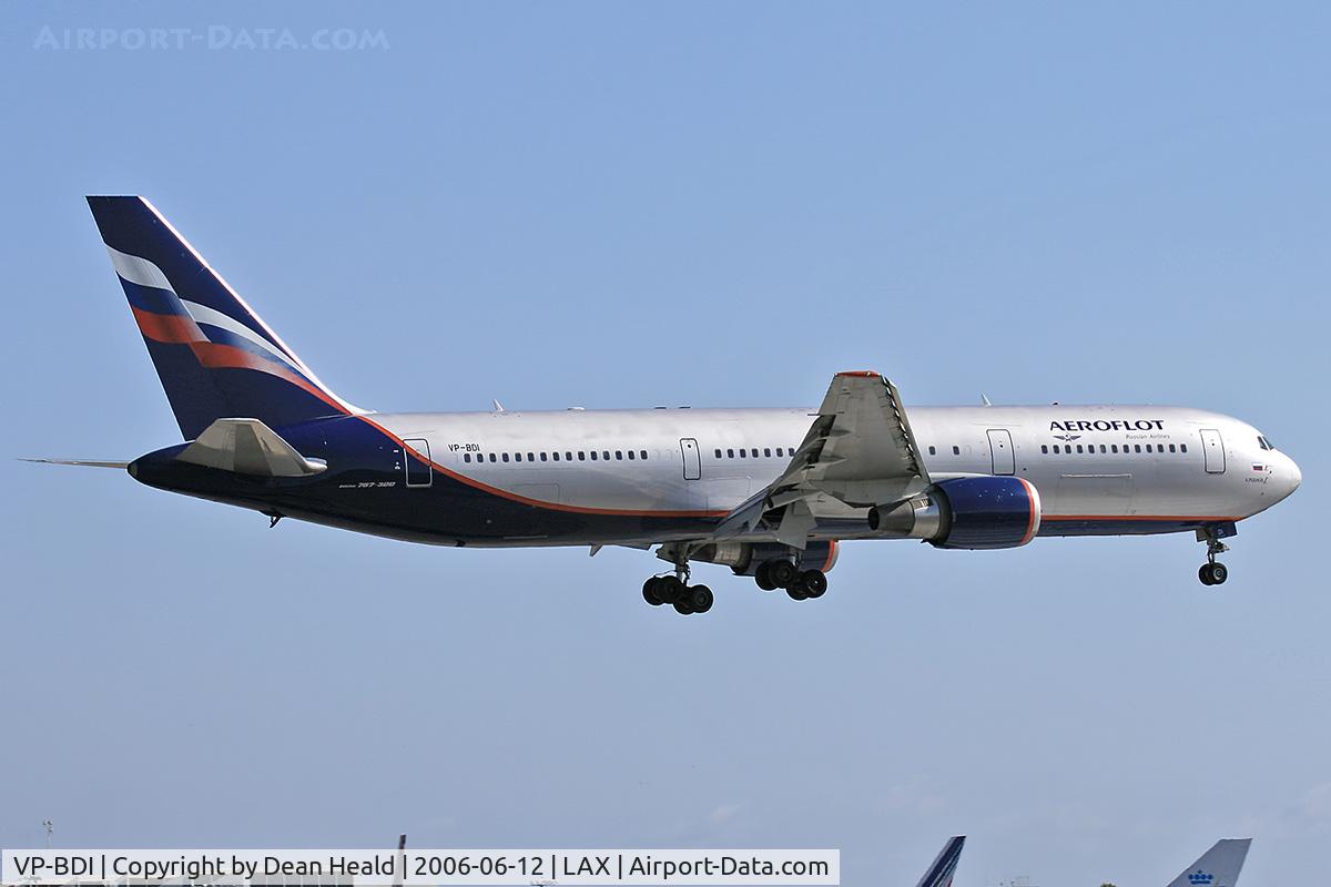 VP-BDI, 1999 Boeing 767-38A C/N 29618, Aeroflot Russian Airlines VP-BDI - A. Pushkin - (FLT AFL321) from Moscow Sheremetyevo (UUEE), Russia on short-final to RWY 24R.