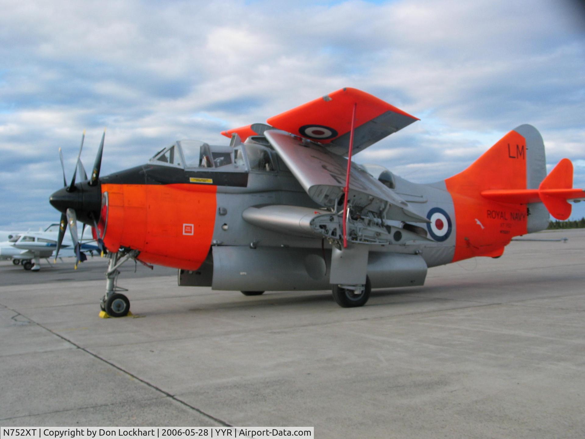 N752XT, 1954 Fairey Gannet T.5 C/N F9137, N722 on the tarmac at Goose Bay Labrador May 2006