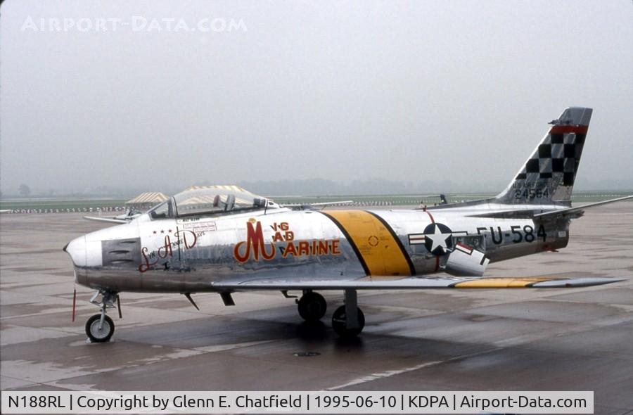 N188RL, 1952 North American F-86F Sabre C/N 191-682, The new paint scheme, displayed at the air show.
