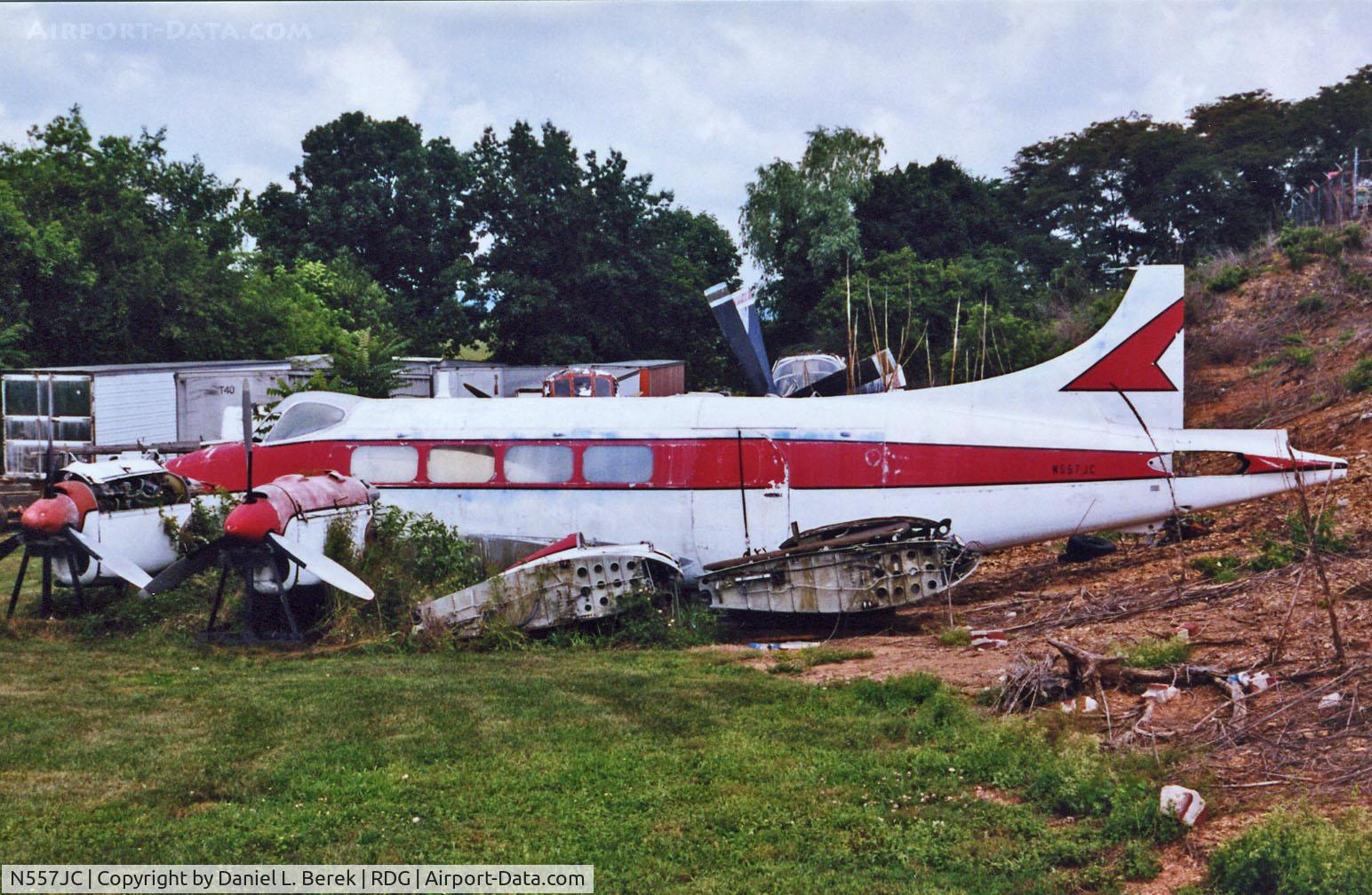 N557JC, 1952 De Havilland DH-104 Dove 5A C/N 04380, Idle for several years at the Mid Atlantic Air Museum, this De Havilland Dove still has hopes for restoration.