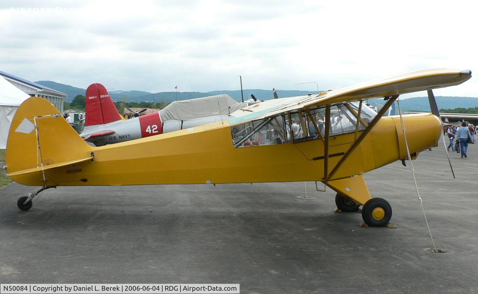 N50084, 1953 Piper L-21B Super Cub (PA-18-135) C/N 53-7720, This beautiful 1953-vintage Piper L-21 Super Cub resides at the Mid Atlantic Air Museum, Reading, PA.