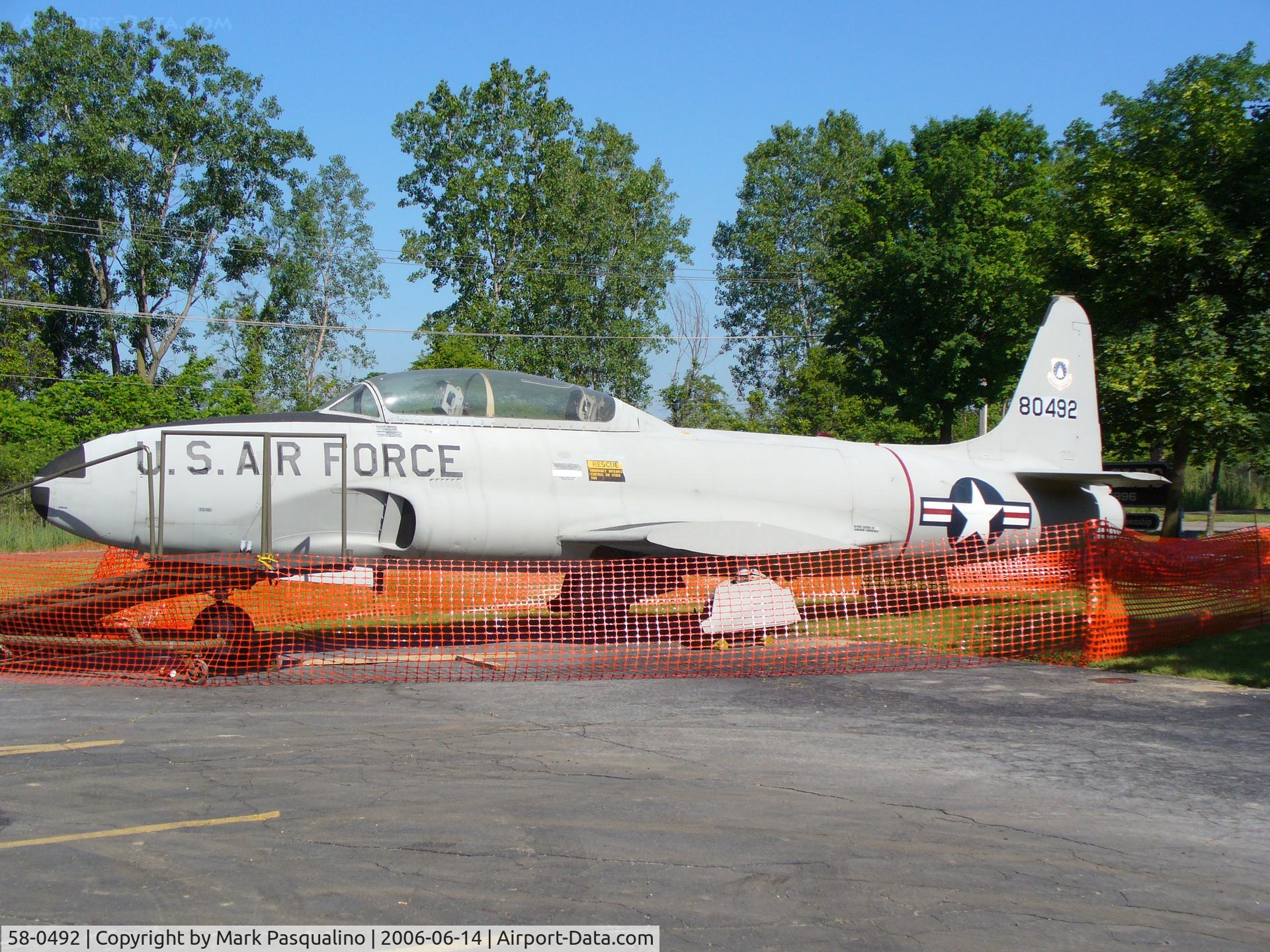 58-0492, 1958 Lockheed T-33A Shooting Star C/N 580-1540, Lockheed T-33